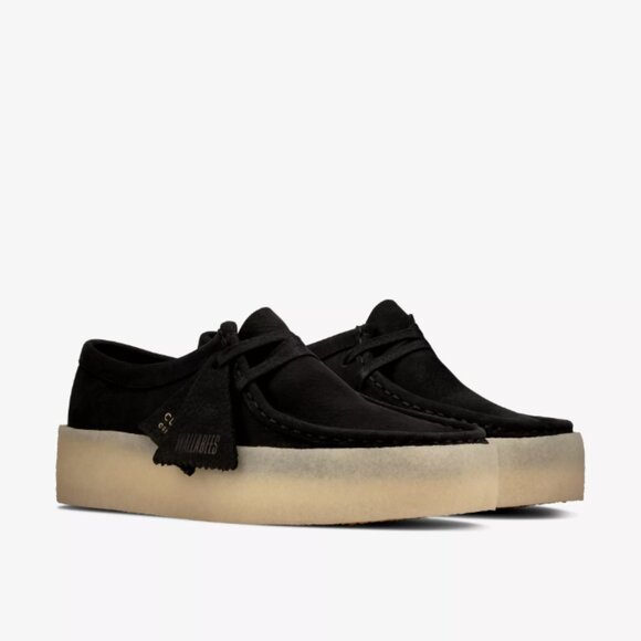Clarks Originals Wallabee Cup - Black Nubuck - Size W8 - Picture 3 of 12